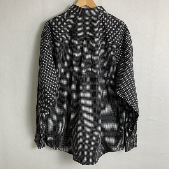 Panhandle Western Diamond Pattern Oxford Dress Shirt Button Front XLarge - Picture 4 of 12